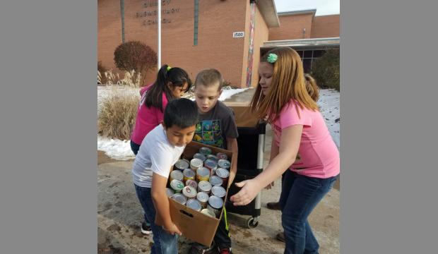 Quincy Elementary School students organize a food drive